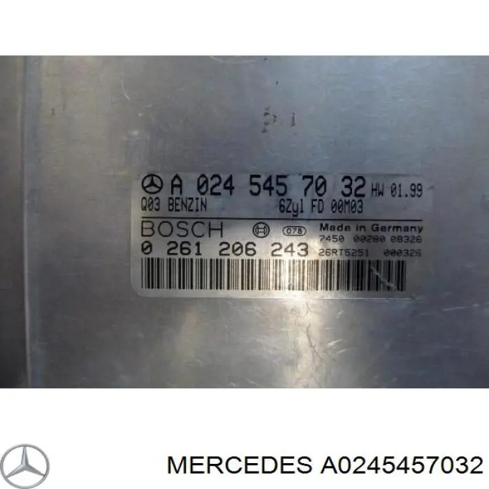 A0245457032 Mercedes módulo de direção (centralina eletrônica de motor)