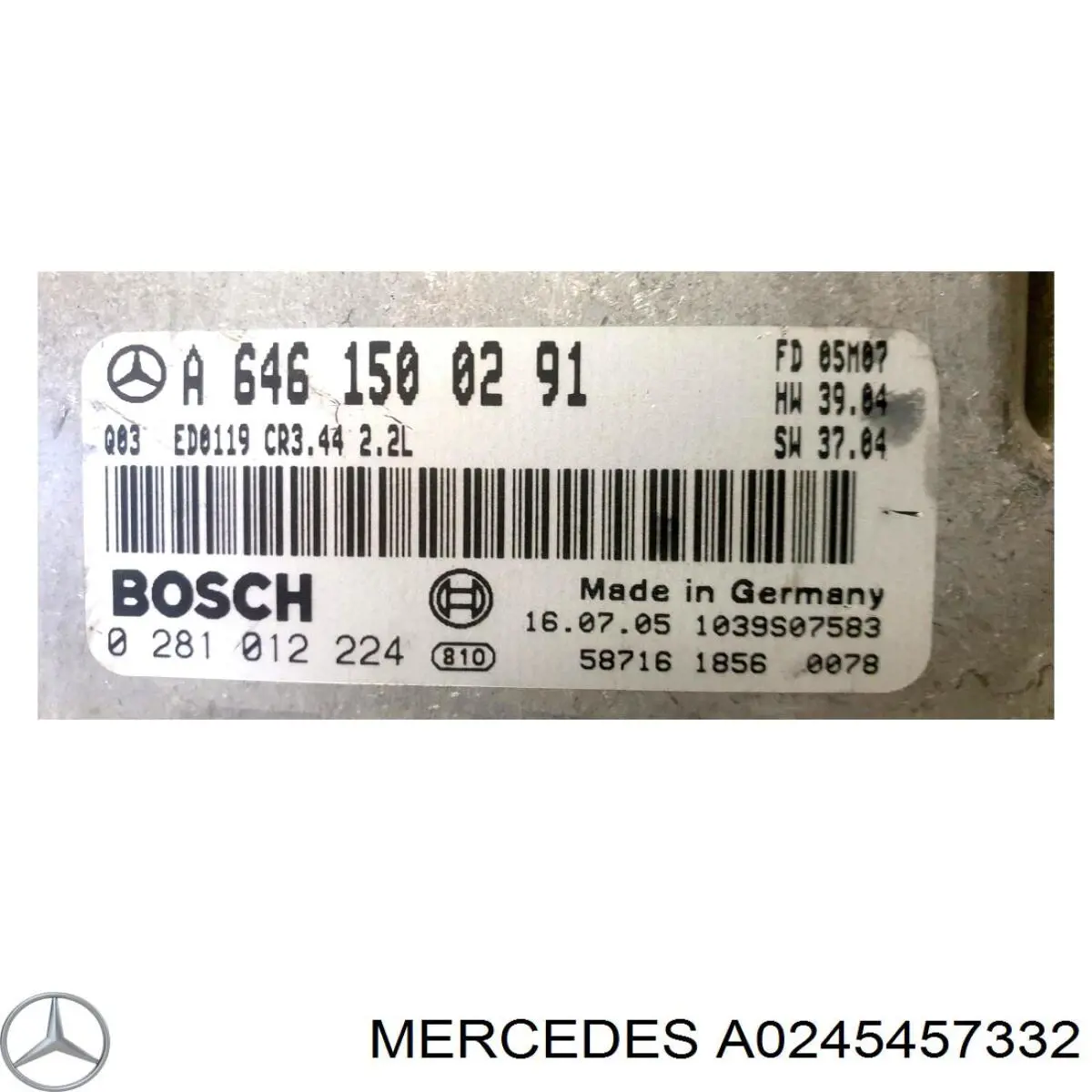 Блок управления двигателем A0245457332 Mercedes