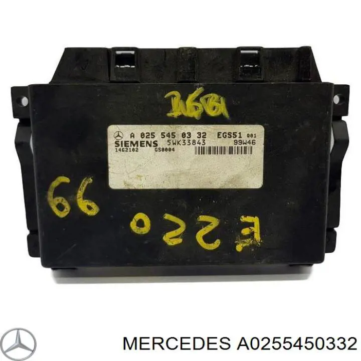 A0255450332 Mercedes módulo de direção (centralina eletrônica da Caixa Automática de Mudança eletrônica)
