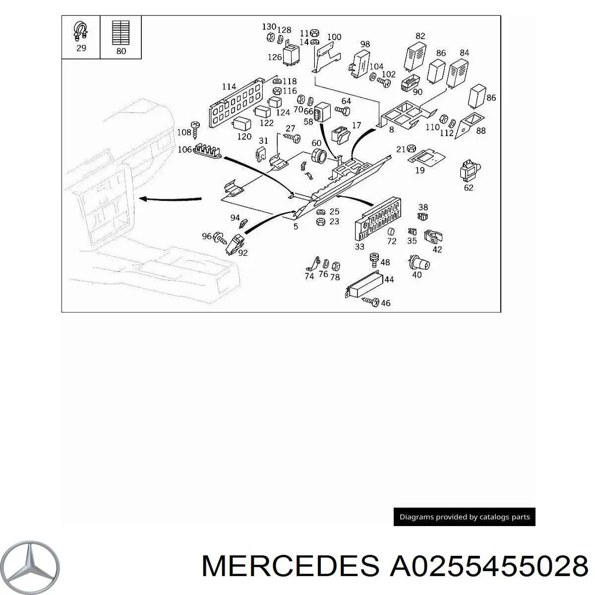  Mercedes A0255455028 цена, от 12.67 USD