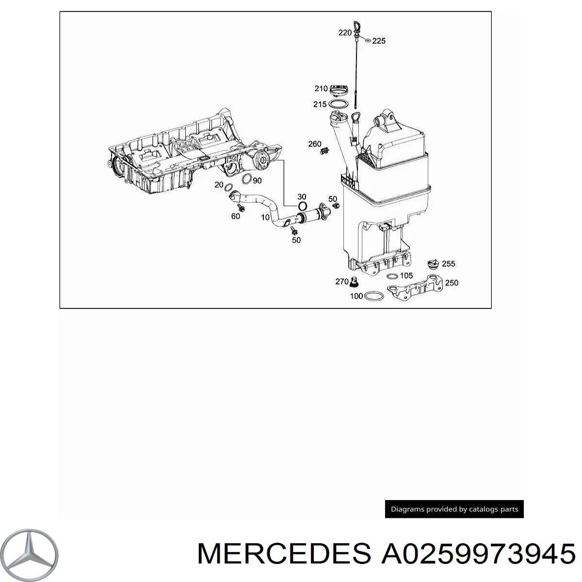 Прокладка маслозаборника Mercedes A0259973945
