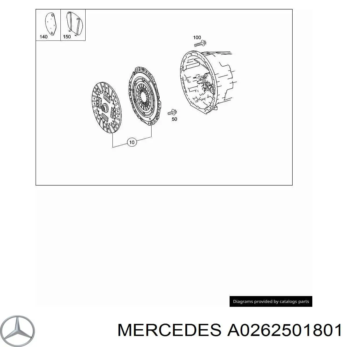 Комплект сцепления (3 части) Mercedes C седан (W205) (2013 - 2021) цена, от 336.16 USD