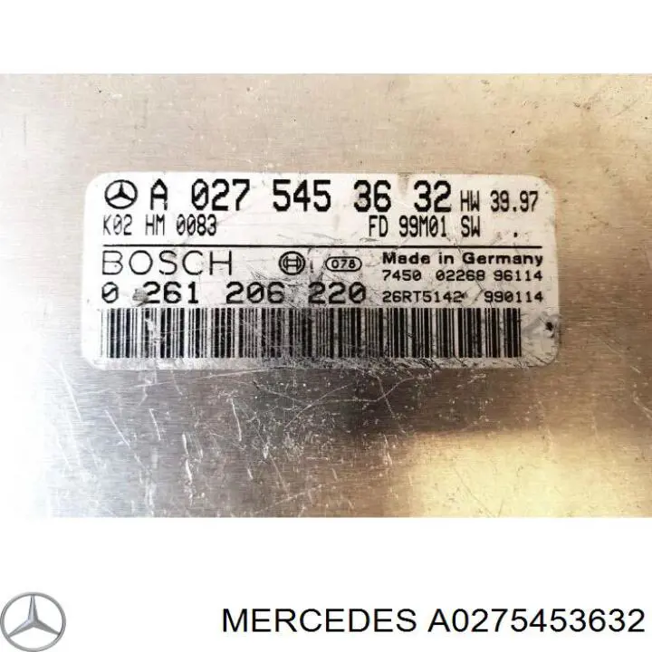 Блок управления двигателем A0275453632 Mercedes