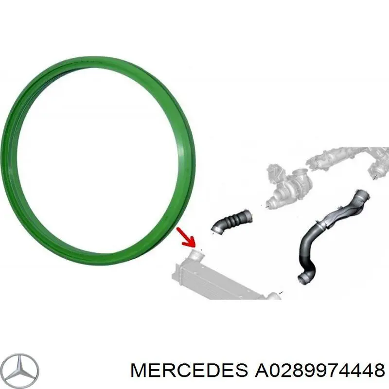 Уплотнительное кольцо (прокладка) патрубка интеркуллера Mercedes A0289974448 цена, от 5.36 USD