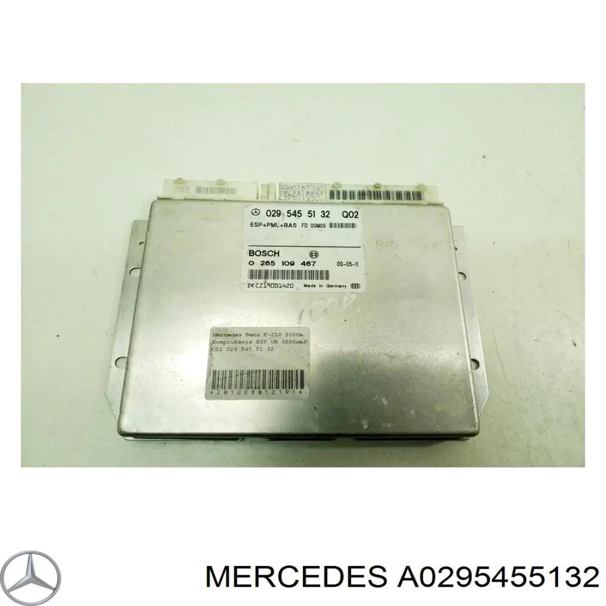 A0295455132 Mercedes unidade de controlo esp