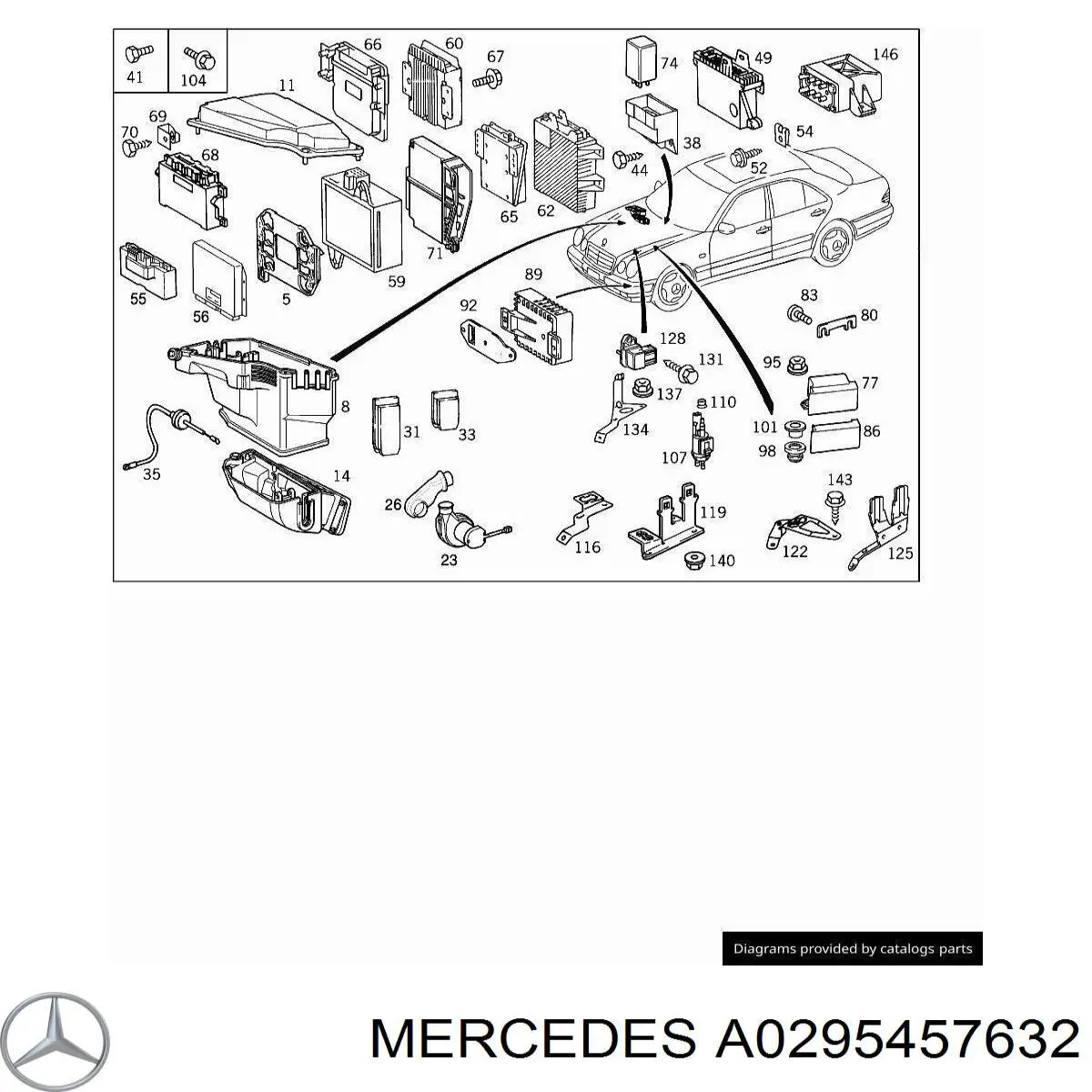 A0295457632 Mercedes блок управления esp