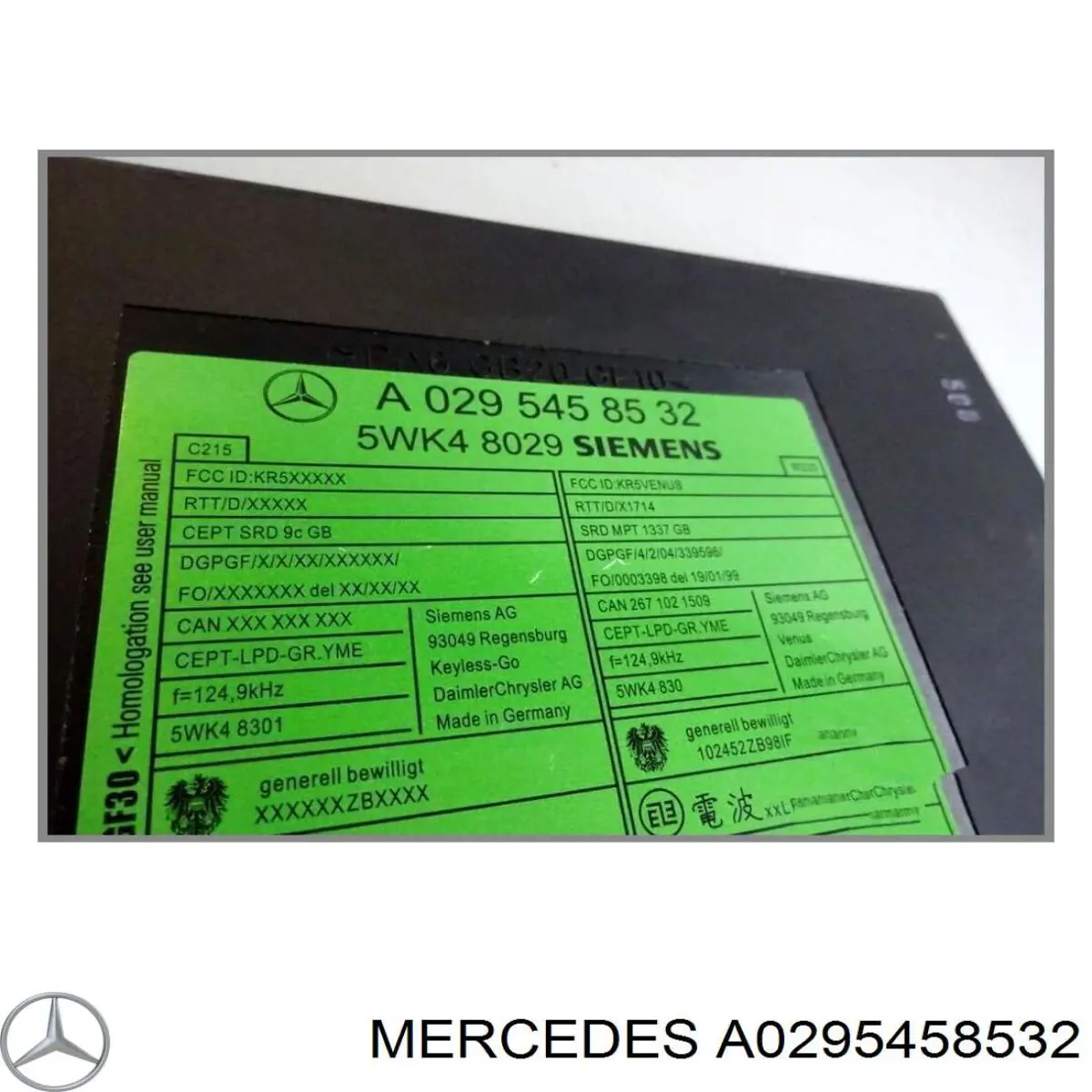 Купить A0295458532 Mercedes 