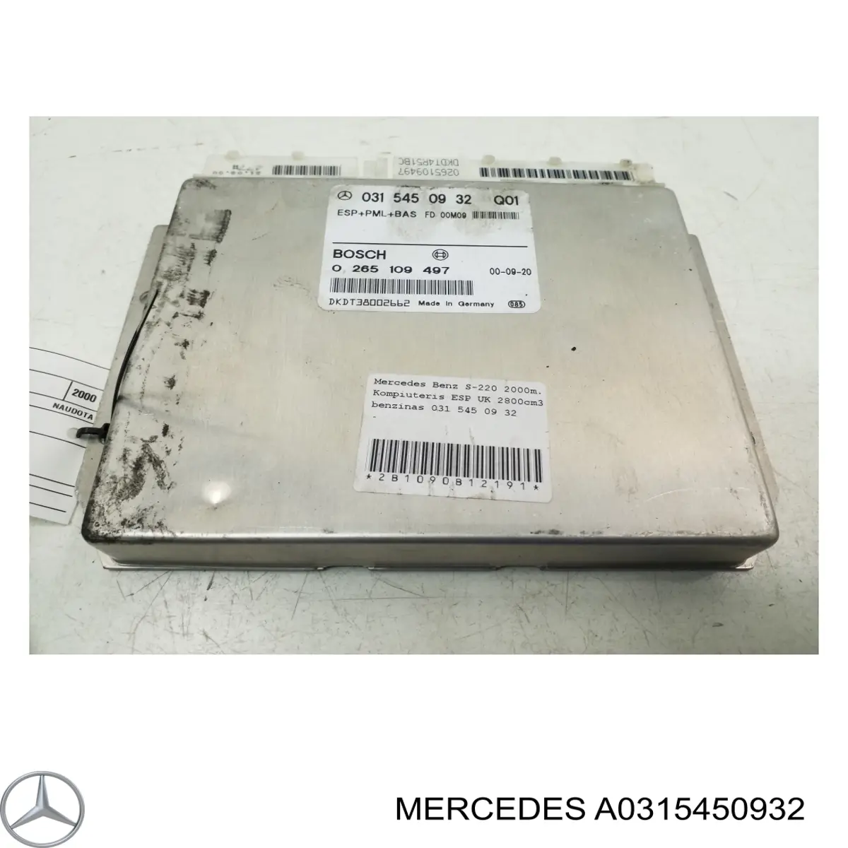 Блок управления ESP Mercedes A031545093264 цена, от 17.74 USD