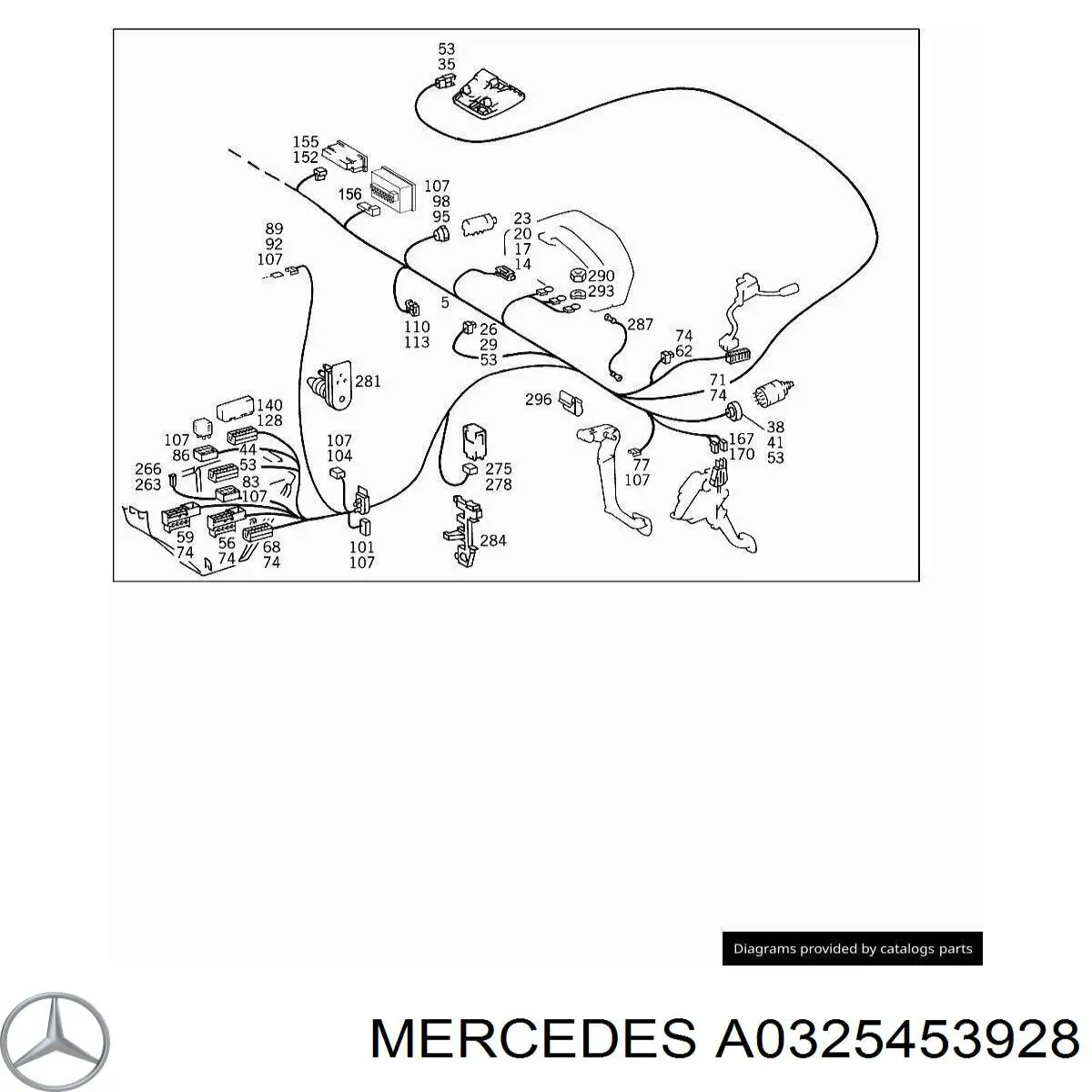 Пин (наконечник) провода Mercedes 0325453928 цена, от 3.47 USD