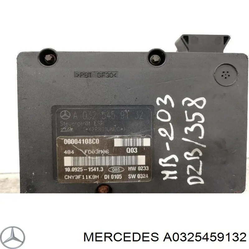 Unidade hidráulico de controlo ABS на Mercedes C (W203)