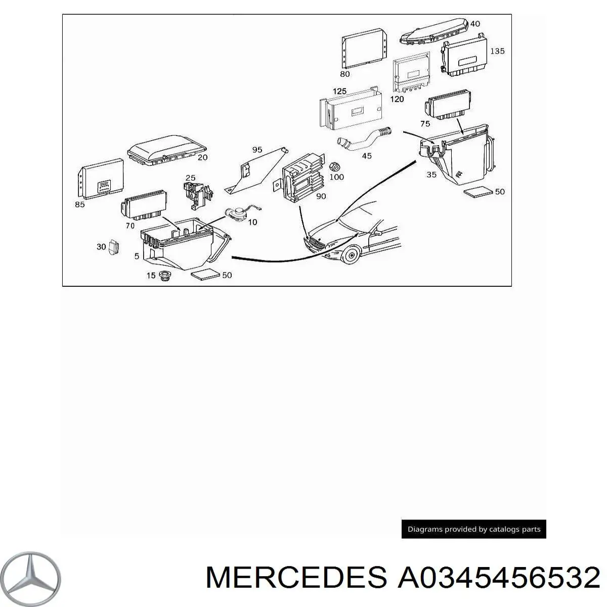A0345456532 Mercedes блок управления сигналами sam