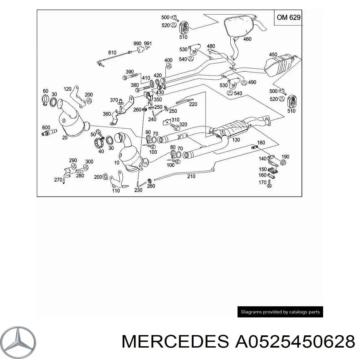  Mercedes A0525450628 цена, от 4.61 USD