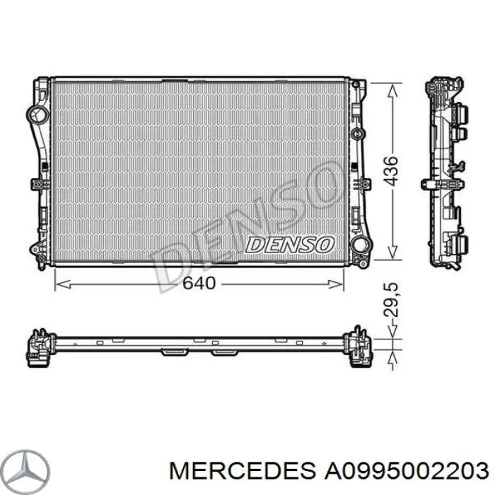 Радиатор A0995002203 Mercedes