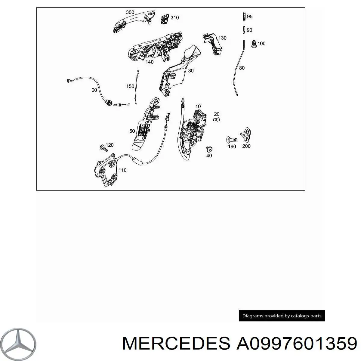 A0997601359 Mercedes Ручка передней двери наружная, левая