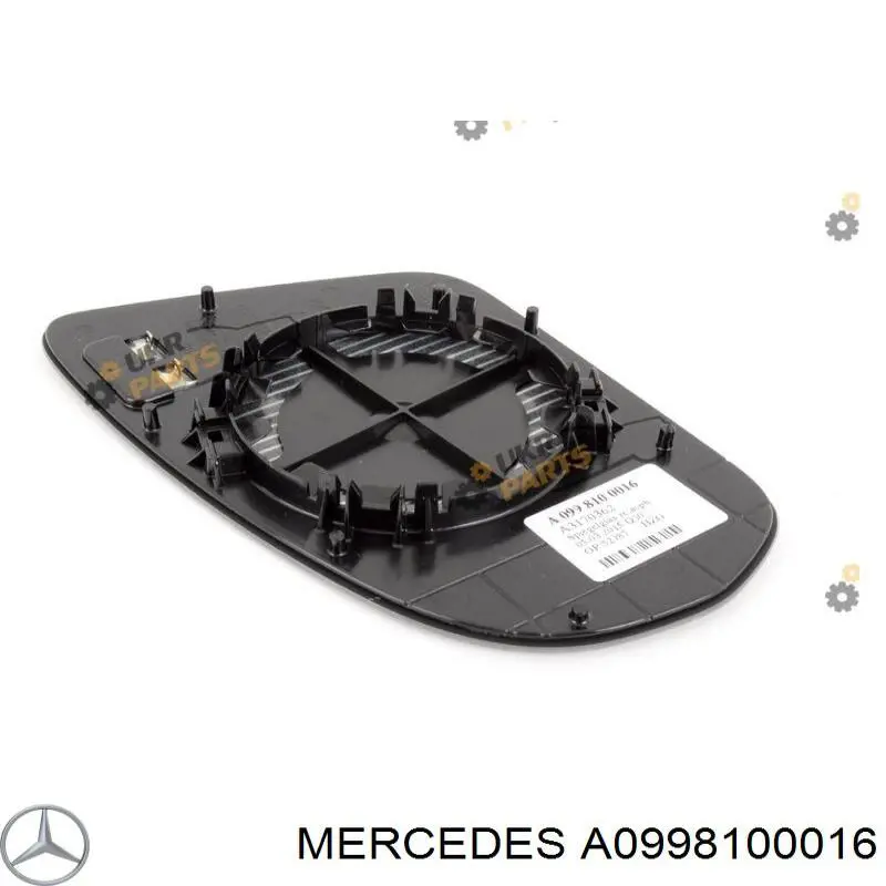 A0998100016 Mercedes зеркальный элемент зеркала заднего вида правого