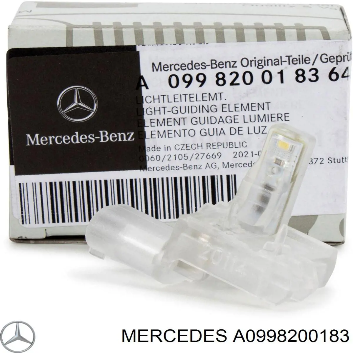A0998200183 Mercedes lanterna da luz de fundo de maçaneta da porta dianteira
