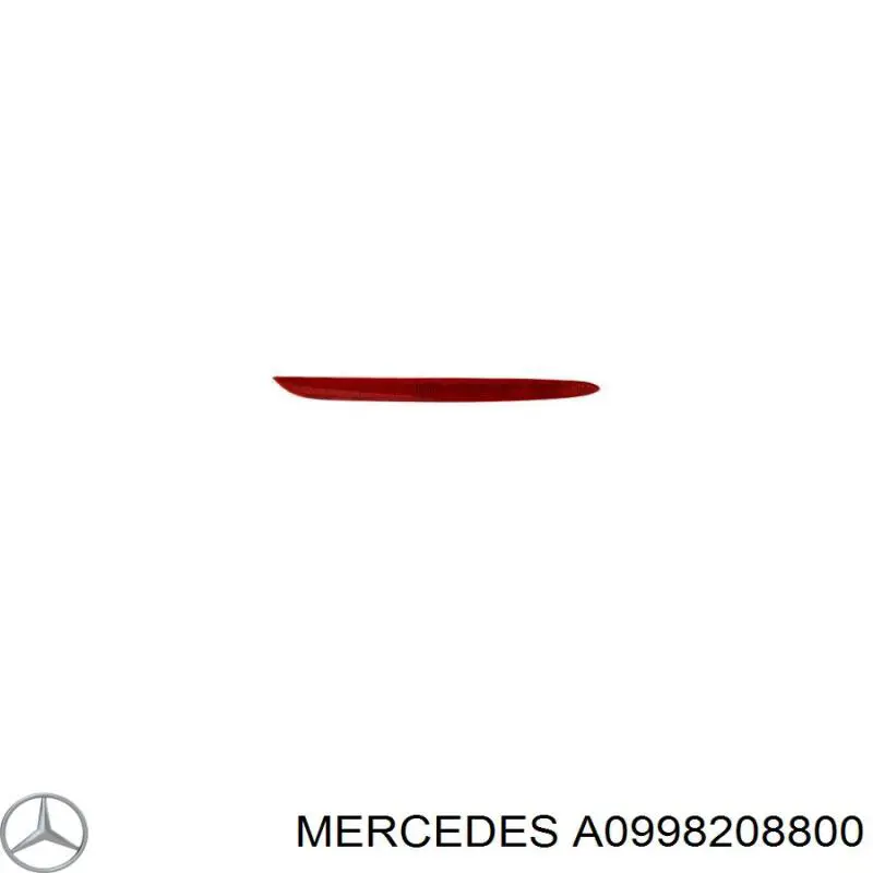 Катафот (отражатель) заднего бампера, правый на Mercedes E (W213)