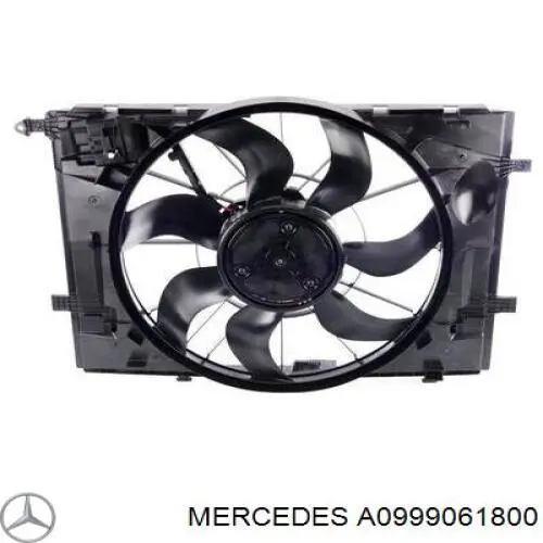 A0999061800 Mercedes диффузор радиатора охлаждения, в сборе с мотором и крыльчаткой