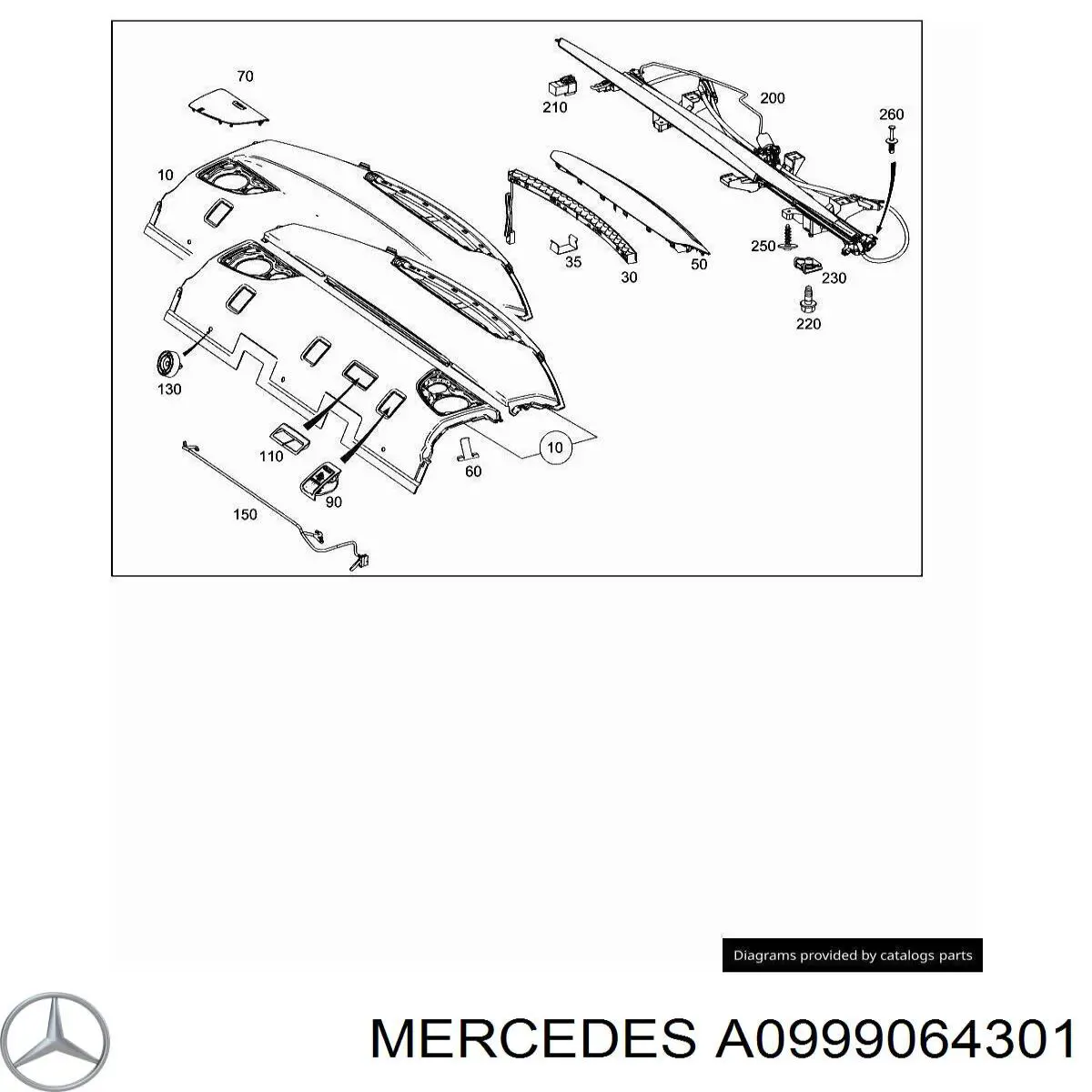 Фонарь сигнала торможения Mercedes E седан (W213) (2016 - 2023) цена, от 68.32 USD
