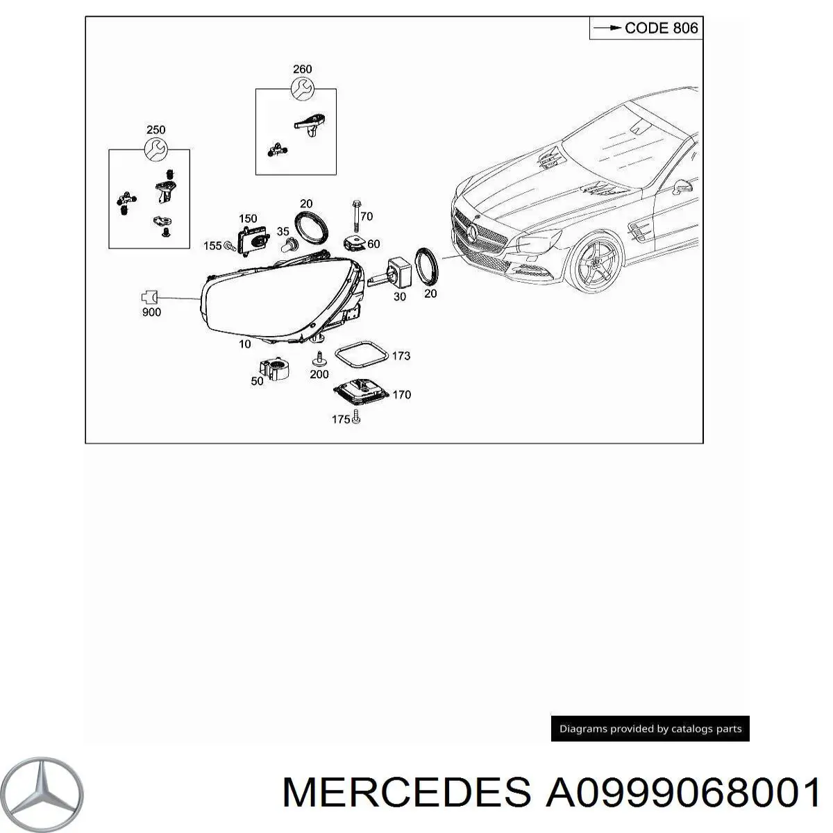 A0999068001 Mercedes 