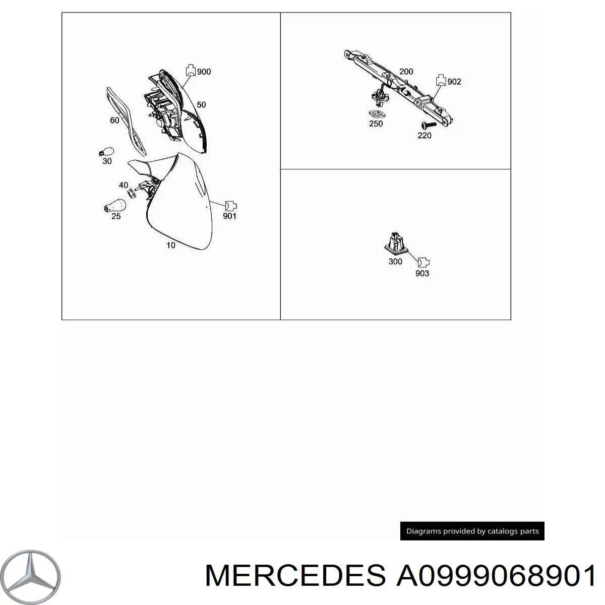 Задний стоп на Mercedes A (W177)