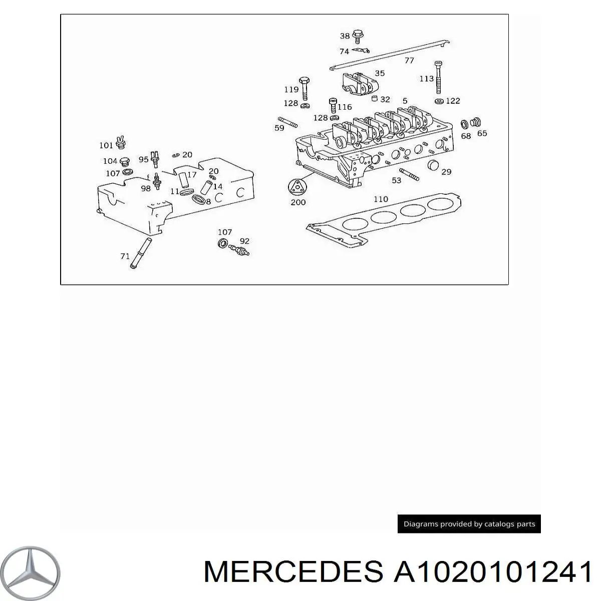 Купить A1020101241 Mercedes ГБЦ  двигателя