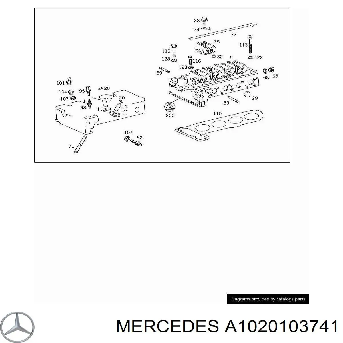 Головка двигателя Mercedes A1020109921 цена, от 126.84 USD