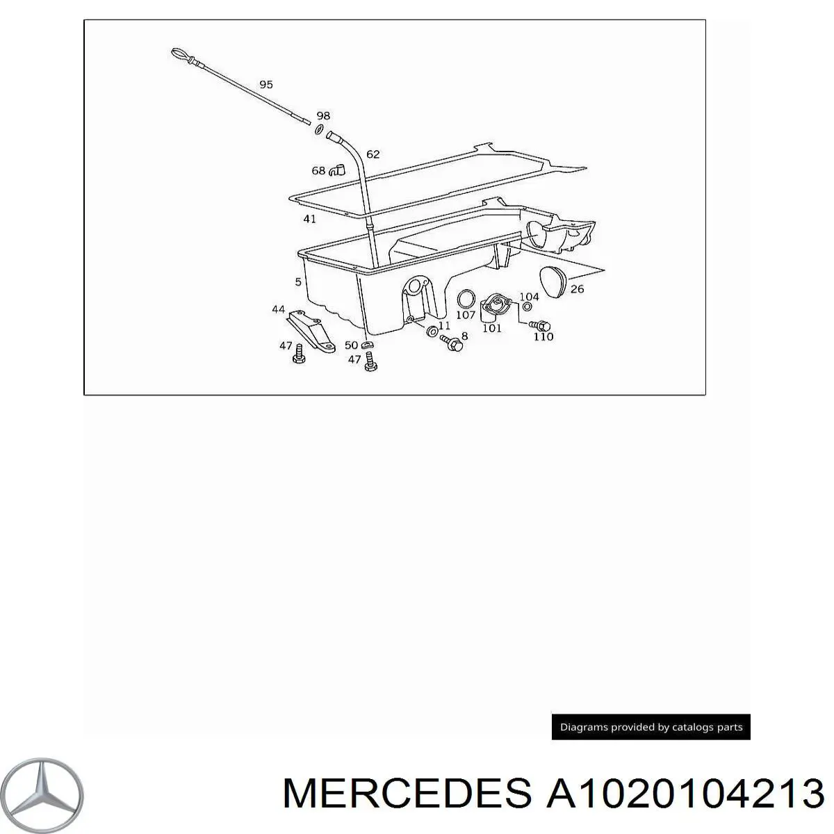 1020104213 Mercedes поддон масляный картера двигателя