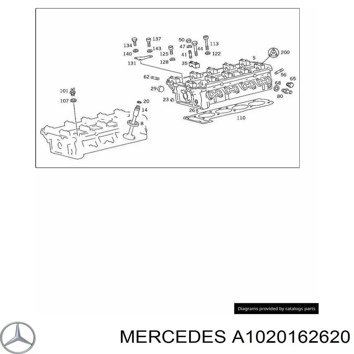 Прокладка ГБЦ Mercedes 1020162620 цена, от 15.86 USD