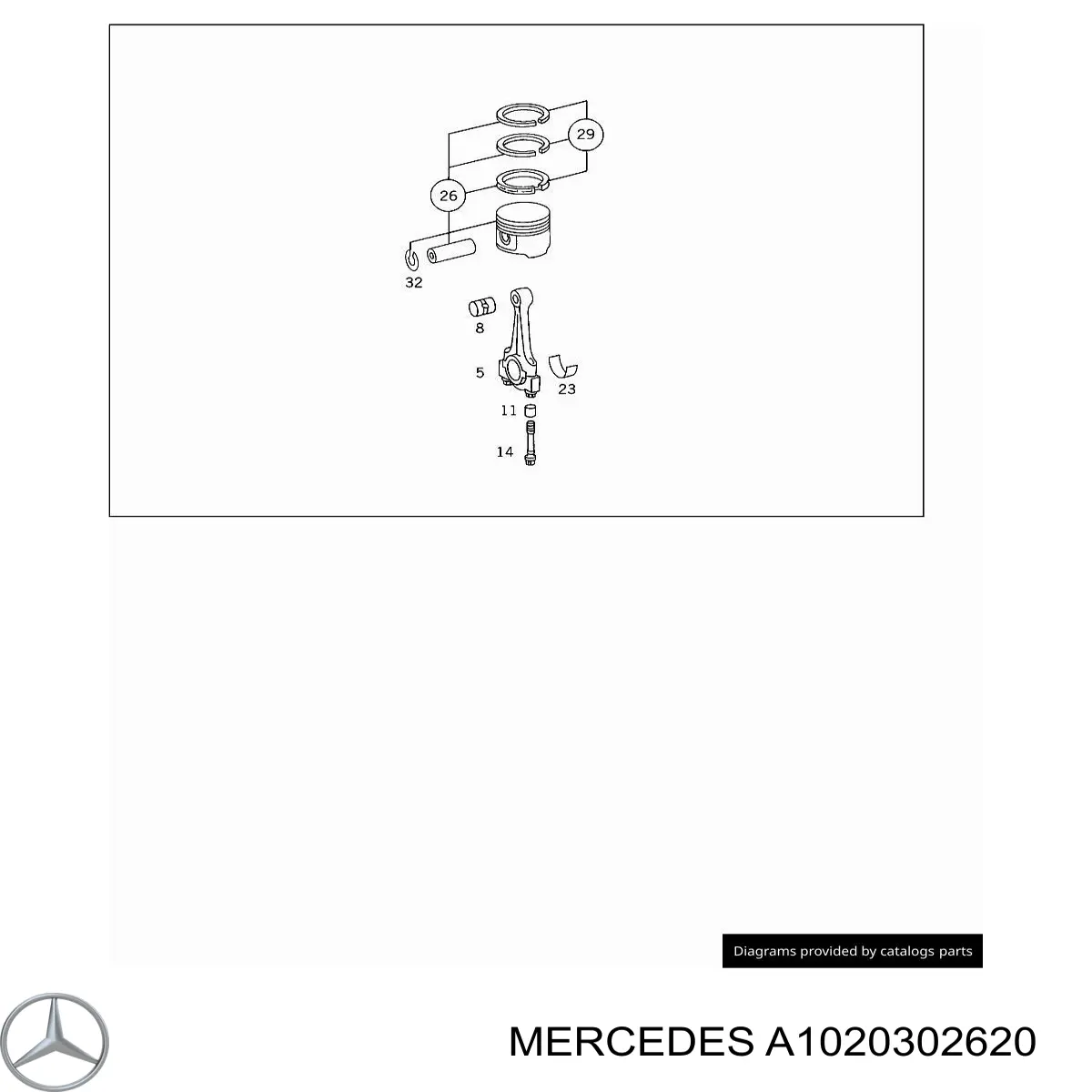 A1020302620 Mercedes шатун поршня двигателя