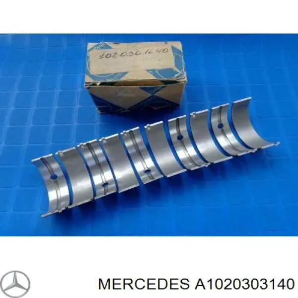 A1020303140 Mercedes вкладыши коленвала коренные, комплект, 1-й ремонт (+0,25)