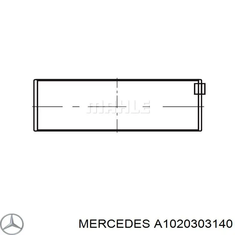 Коренные вкладыши коленвала комплект, 1-й ремонт Mercedes A1020303140