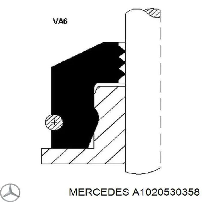 Сальник клапана (маслосъёмный) выпускного Mercedes A1020530358 цена, от 0.63 USD