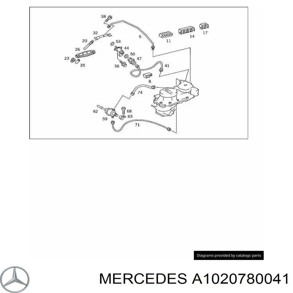  Mercedes A1020780041 цена, от 142.29 USD
