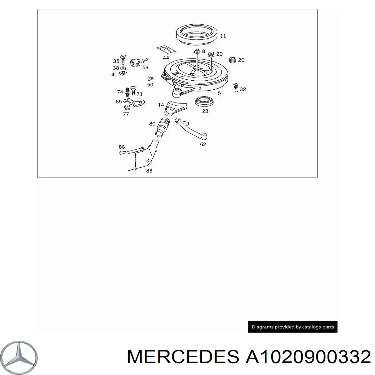  Mercedes A1020900332 цена, от  