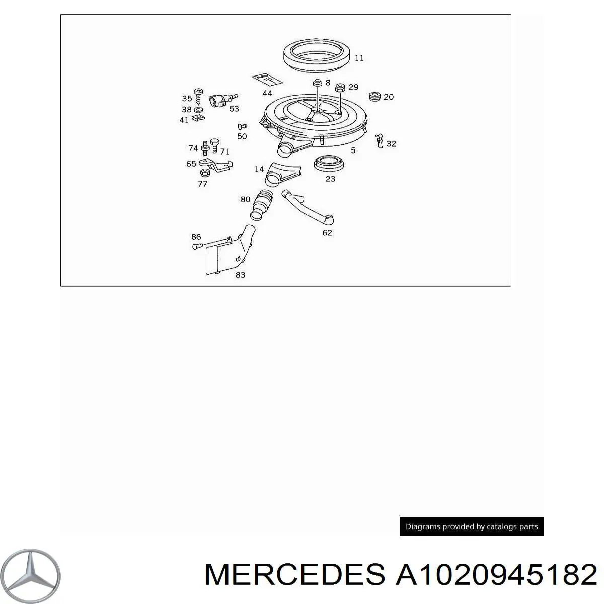  Mercedes A1020945182 цена, от 144.03 USD