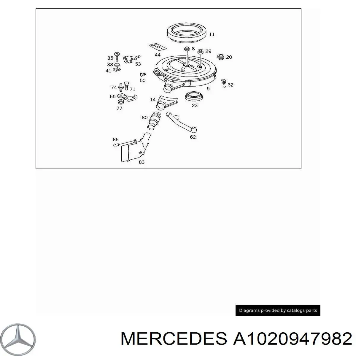  Mercedes A1020947982 цена, от 18.91 USD
