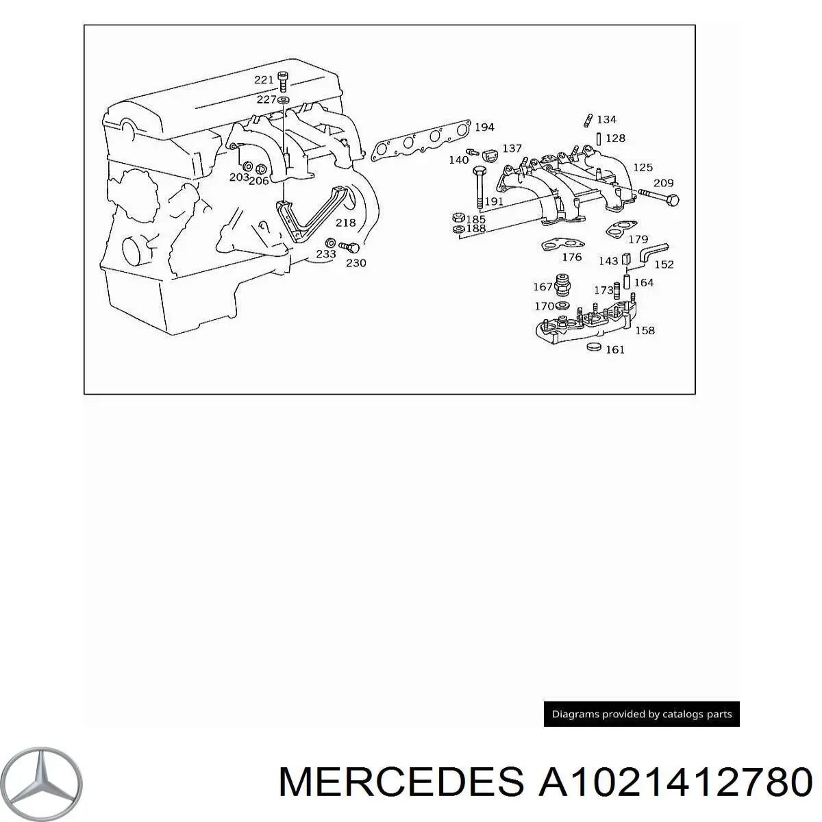 A1021412780 Mercedes прокладка впускного коллектора
