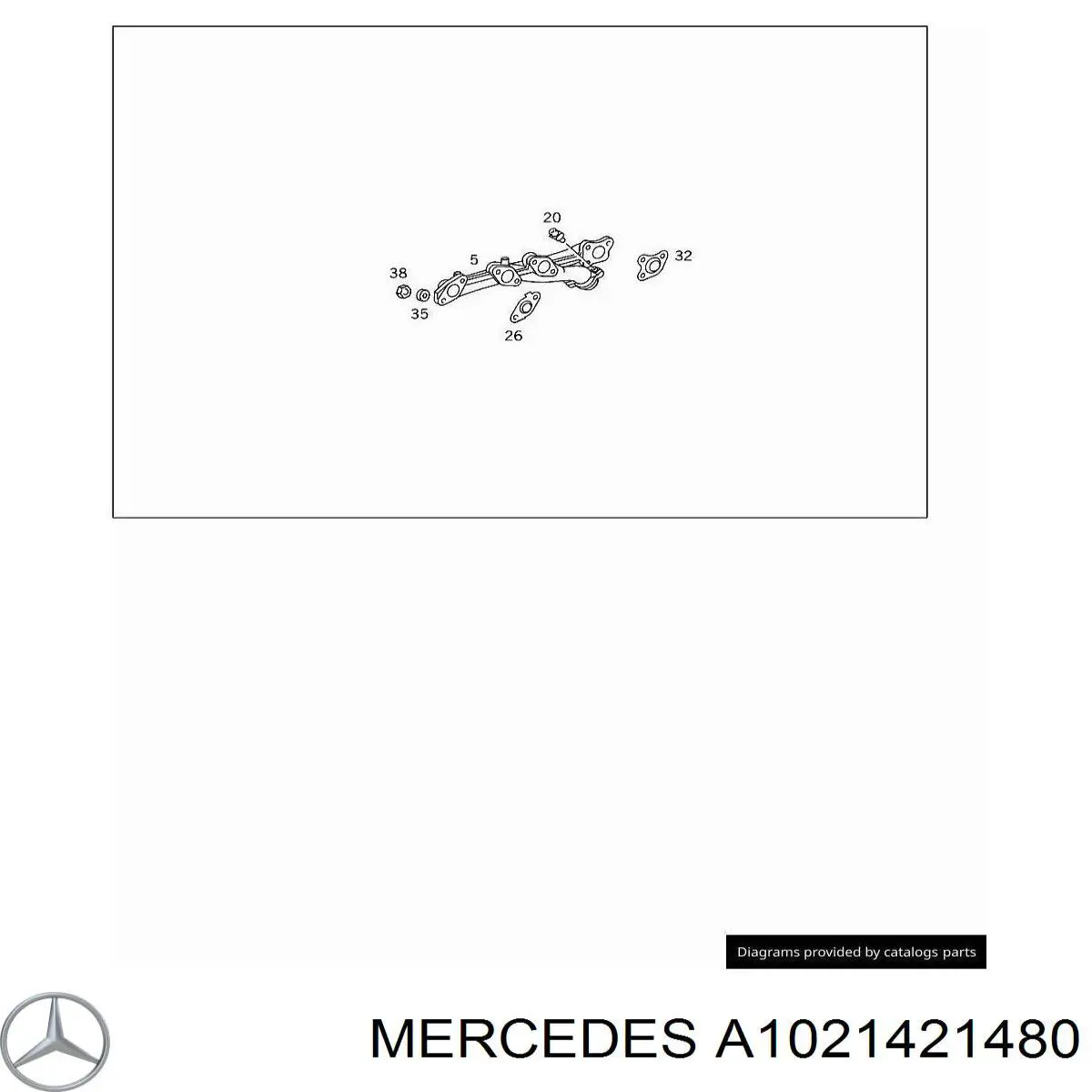 A1021421480 Mercedes прокладка коллектора