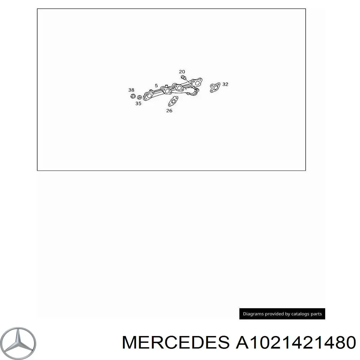 Прокладка коллектора A1021421480 Mercedes