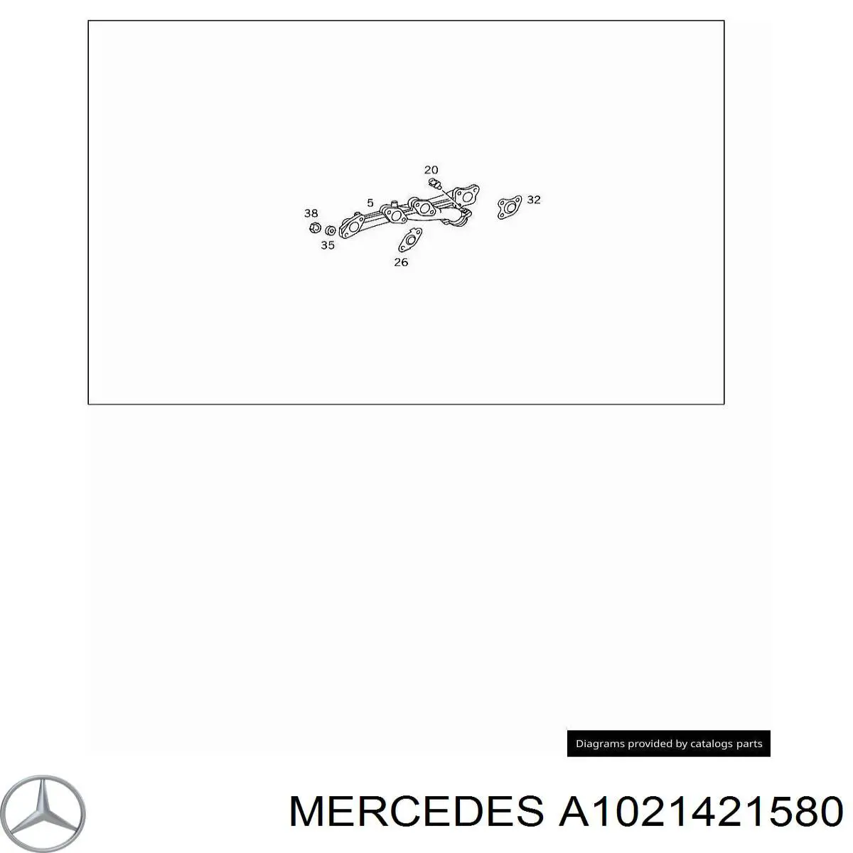 A1021421580 Mercedes прокладка коллектора