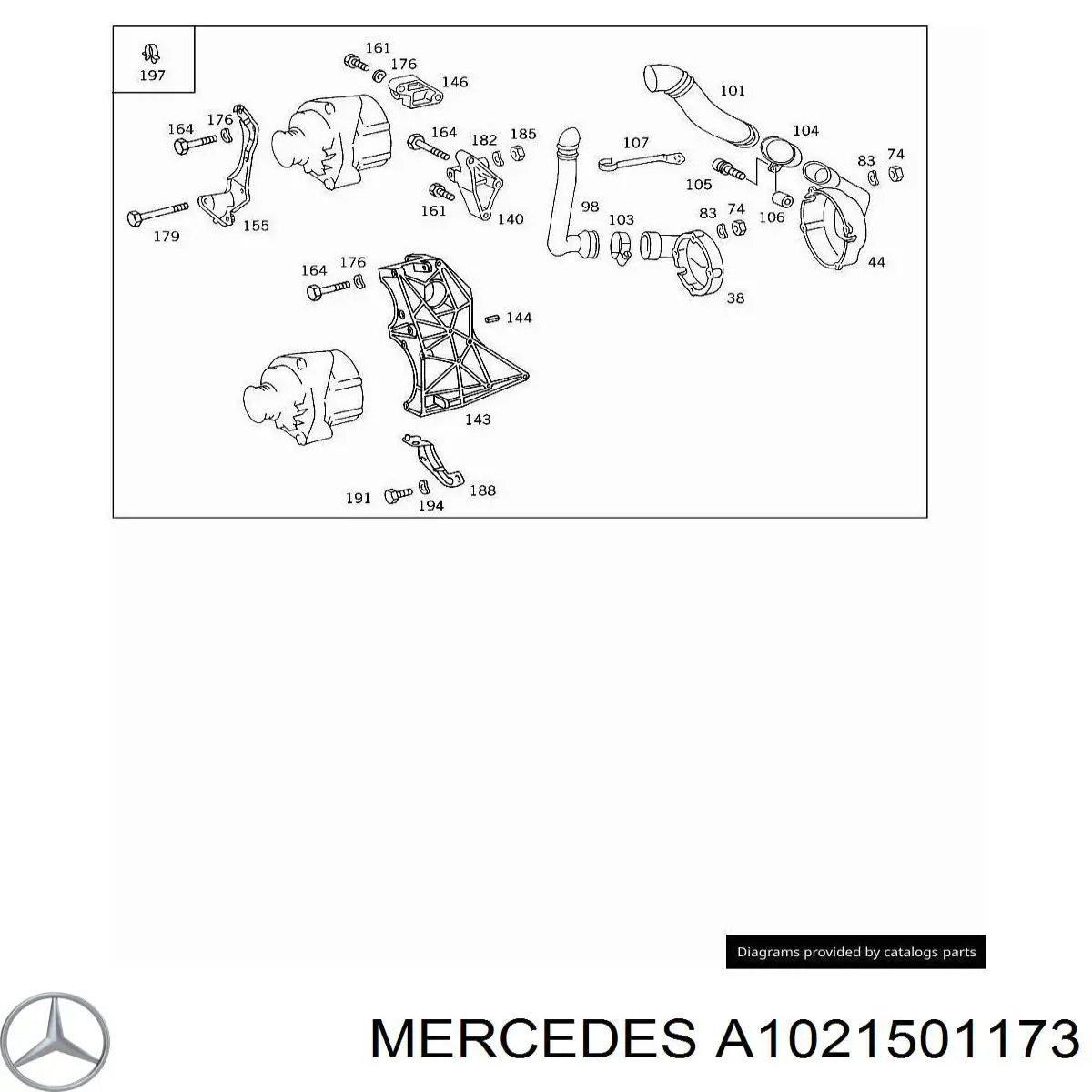Кронштейн генератора натяжной Mercedes A1021501173 цена, от 50.68 USD
