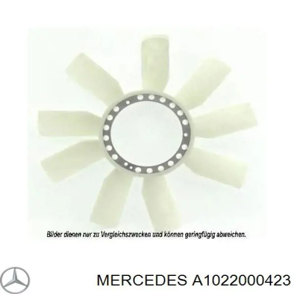 A1022000423 Mercedes вентилятор (крыльчатка радиатора охлаждения)