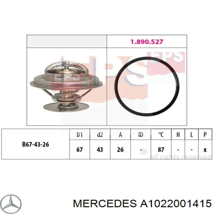 A1022001415 Mercedes термостат