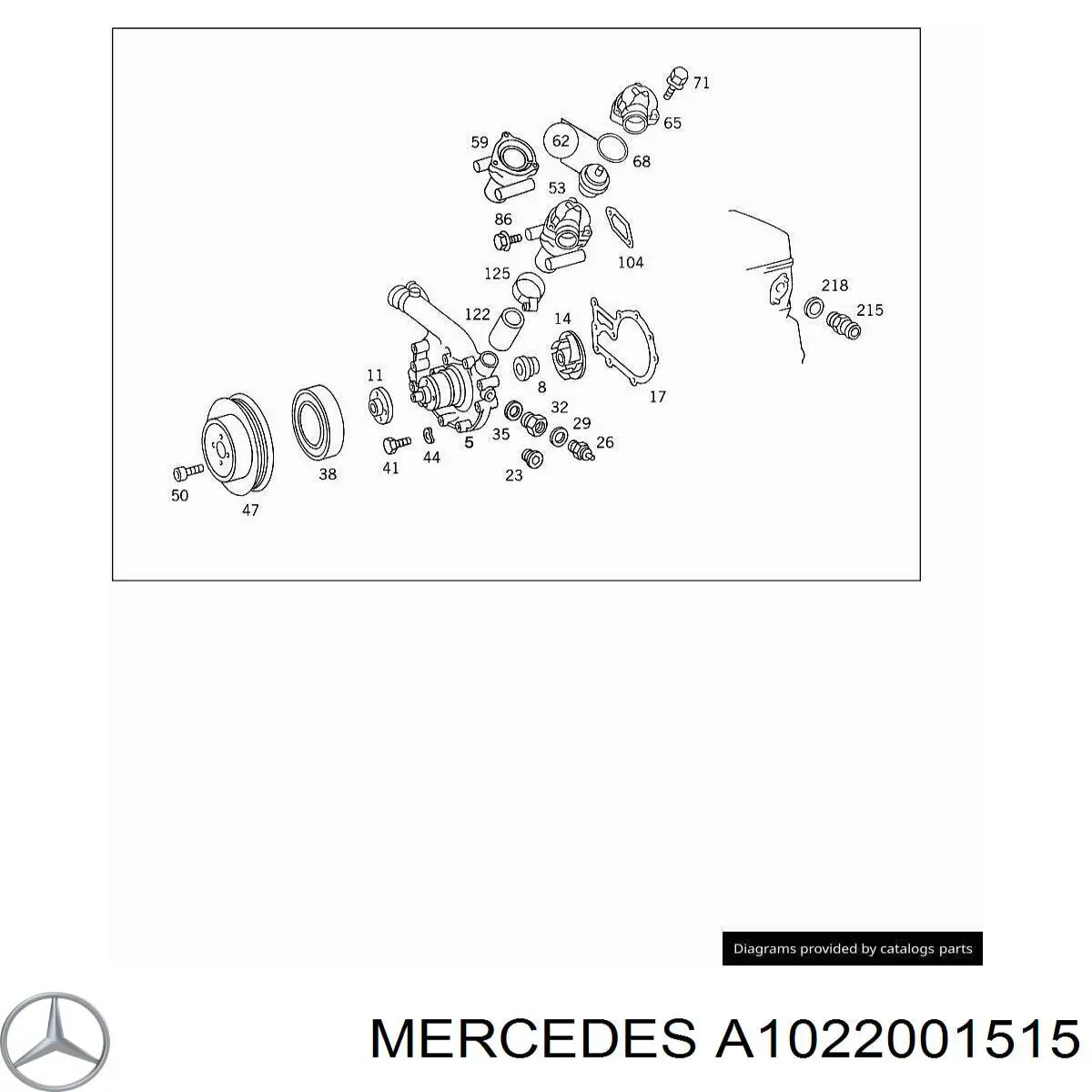 Купить A1022001515 Mercedes Автомобильный термостат