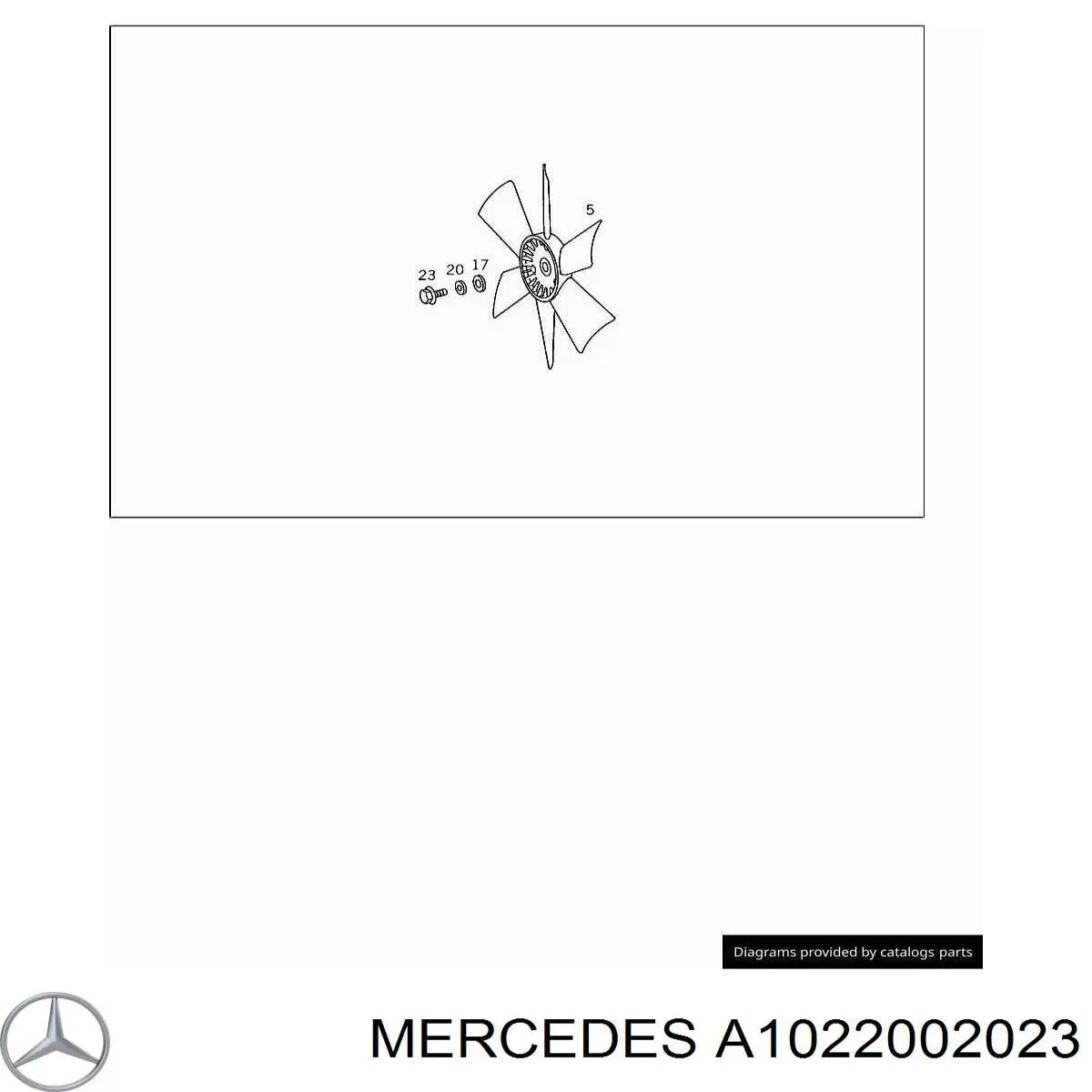 1022000723 Mercedes Крыльчатка радиатора охлаждения