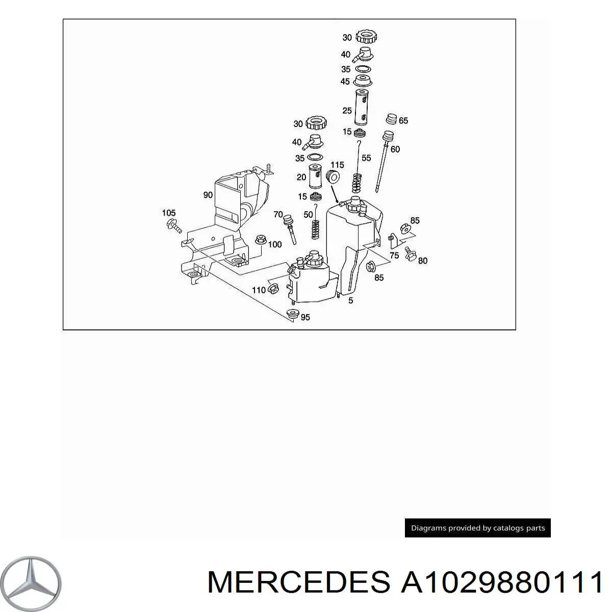 Кронштейн воздушного фильтра Mercedes A1029880111