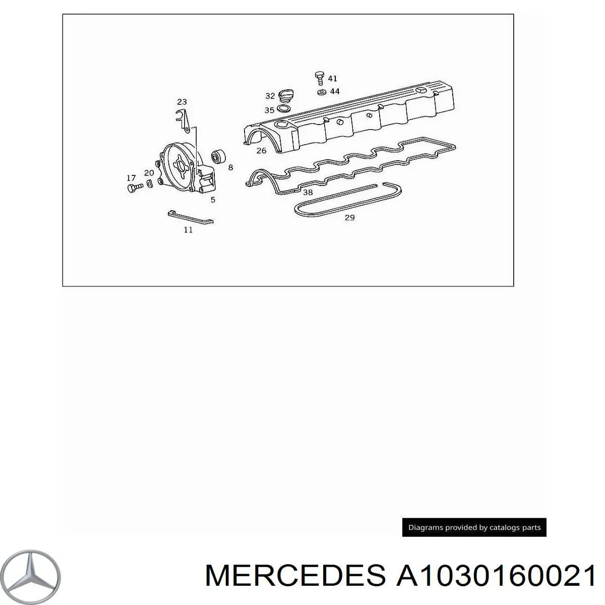 Прокладка клапанной крышки A1030160021 Mercedes