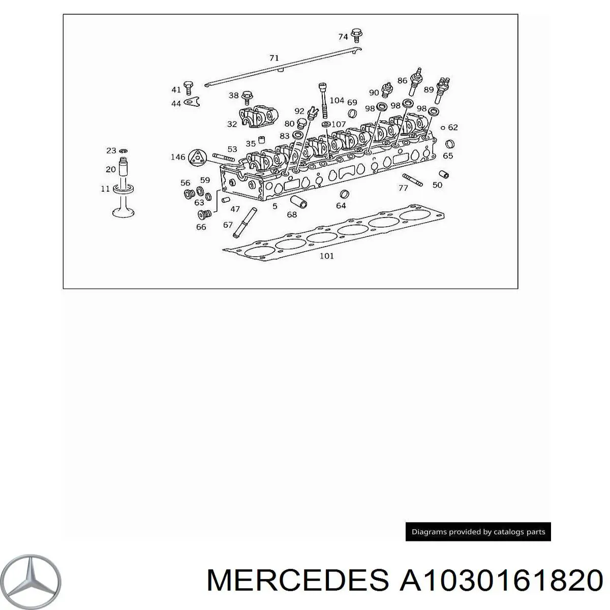 Прокладка ГБЦ A1030161820 Mercedes