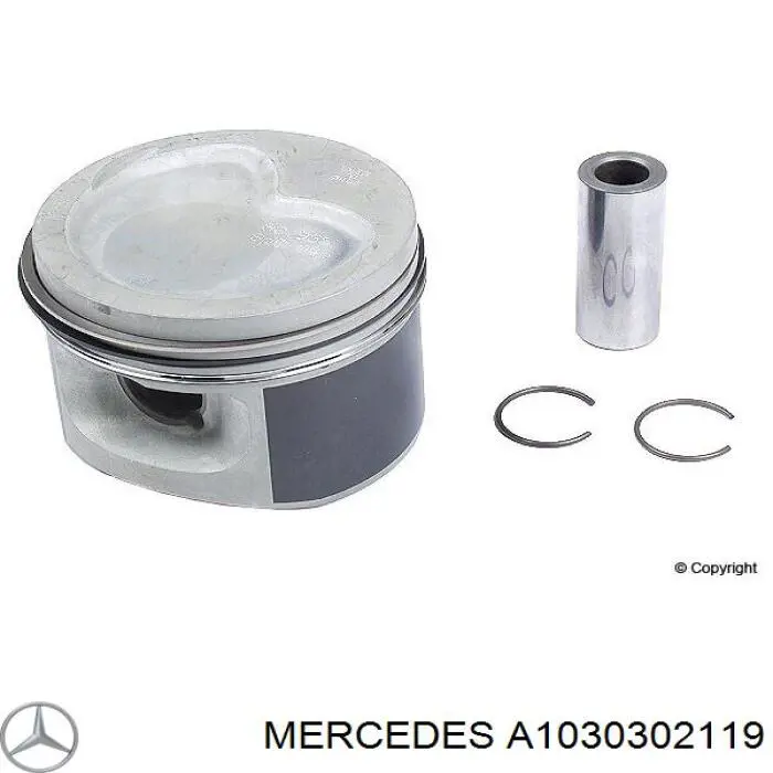 A1030302119 Mercedes поршень в комплекте на 1 цилиндр, 2-й ремонт (+0,50)
